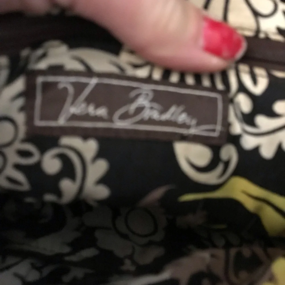 Vera Bradley brown quilted shoulder bag light wear